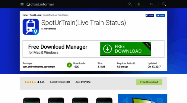 spoturtrain-live-train-status.android.informer.com