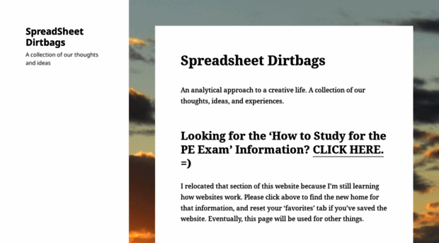 spreadsheetdirtbags.com