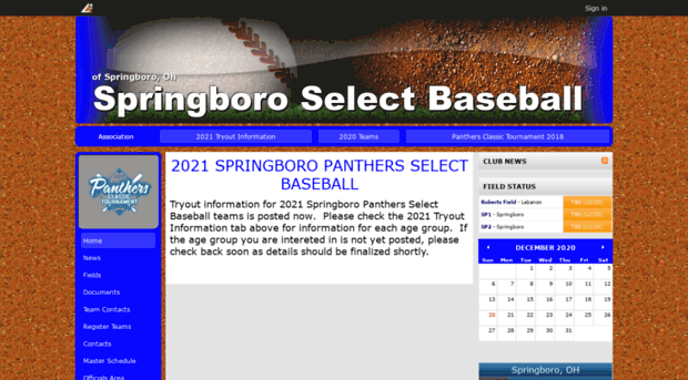 springboroselectbaseball.com