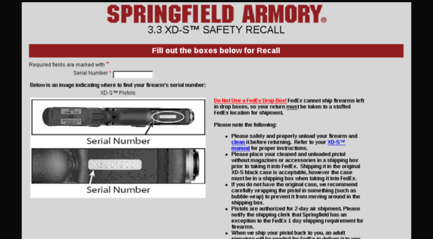 springfieldarmoryrecall.com