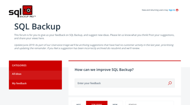 sqlbackup.uservoice.com