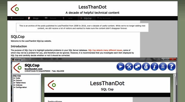 sqlcop.lessthandot.com