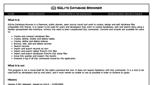 sqlitebrowser.sourceforge.net