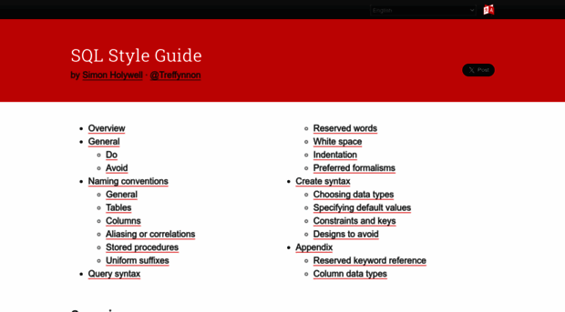 sqlstyle.guide