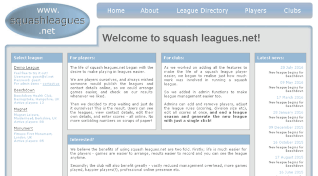 squashleagues.net