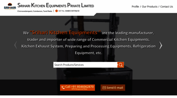 sriharikitchenequipments.in