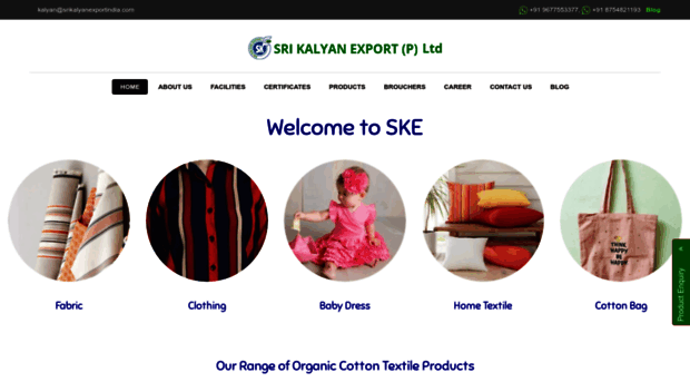 srikalyanexportindia.com