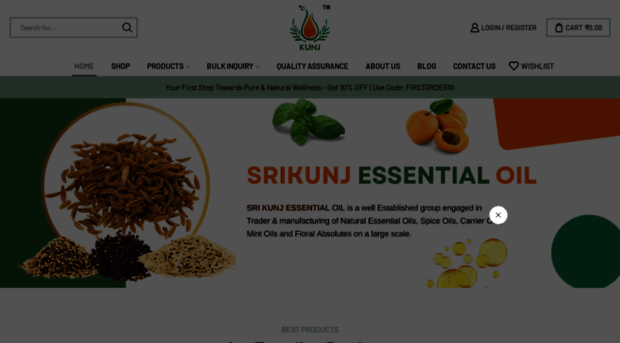 srikunjessentialoils.com