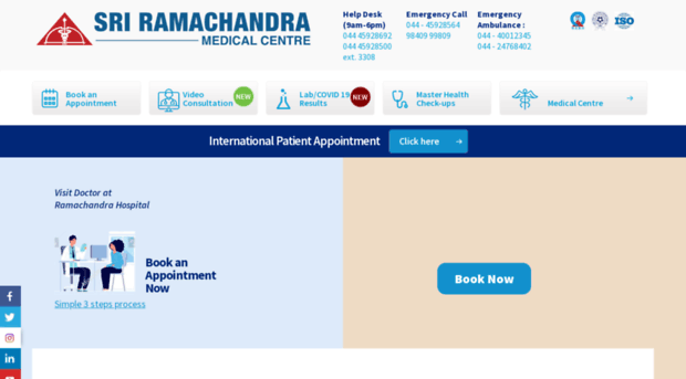 sriramachandramedicalcentre.com