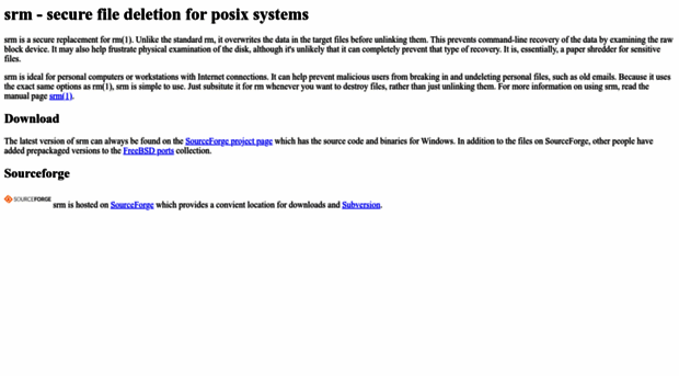 srm.sourceforge.net