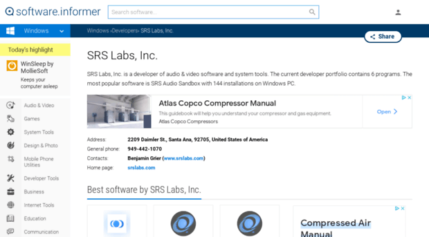 srs-labs-inc.software.informer.com