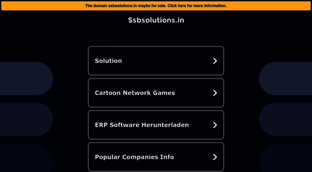 ssbsolutions.in