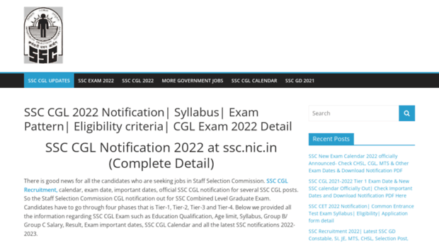 ssccglnotification.in