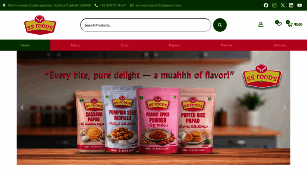 ssfoodsvizag.com
