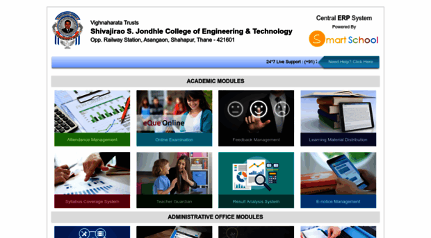 ssjcoetasangaon.smartschoolmis.com