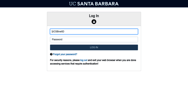 sso.ucsb.edu - Log In - UCSB Authentication S... - Sso UCSB