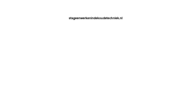 stageenwerkenindekoudetechniek.nl