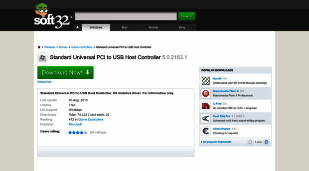 standard-universal-pci-to-usb-host-controller.soft32.com