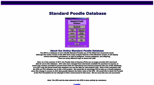 standardpoodledatabase.com