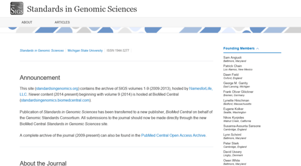 standardsingenomics.org