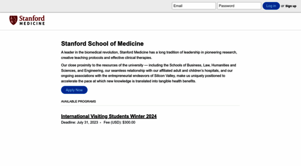 stanfordclerkships.slideroom.com