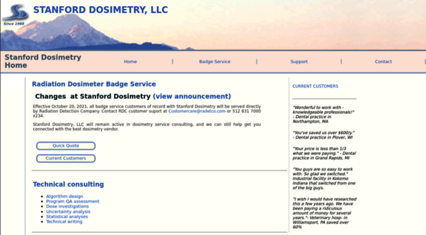 stanforddosimetry.com