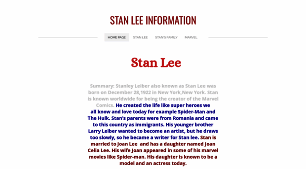 stanleeinformation.weebly.com