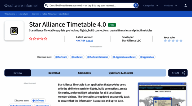 star-alliance-timetable.software.informer.com