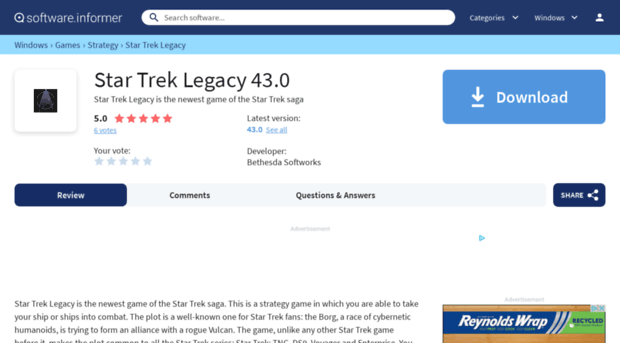 star-trek-legacy.software.informer.com