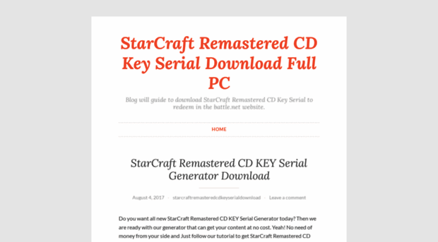 starcraftremasteredcdkeyserialdownload.wordpress.com