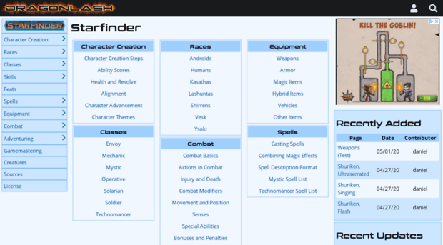 starfinder.dragonlash.com