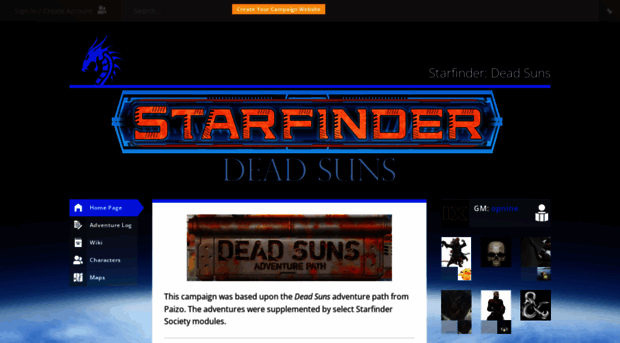 starfinderzero.obsidianportal.com