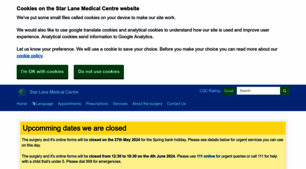 starlanemedicalcentre.nhs.uk