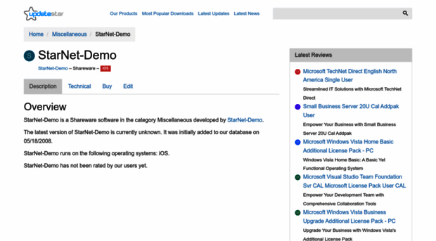 starnet-demo.updatestar.com