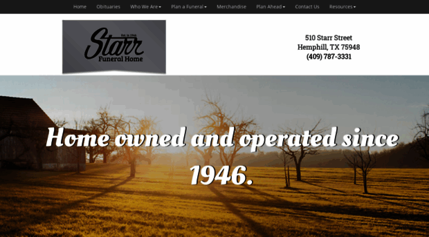 starrfuneralhome.com - Starr Funeral Home : Hemphill,... - Starr