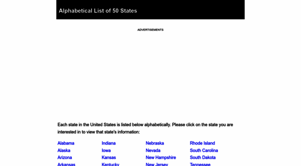 State 1keydata Com Alphabetical List Of 50 States State 1 Keydata