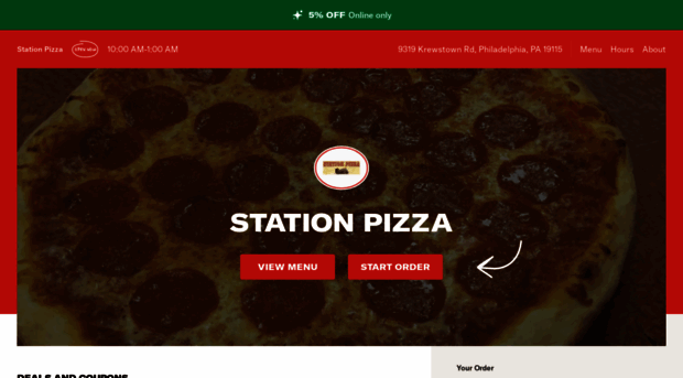 stationpizzamenu.com