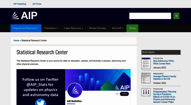 statisticalresearchcenter.aip.org