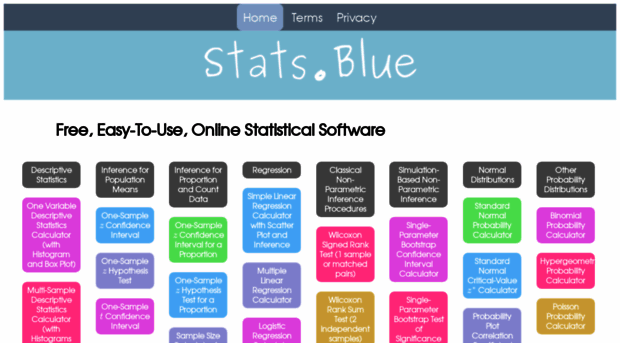 stats.blue - Online Statistics Suite - Stats