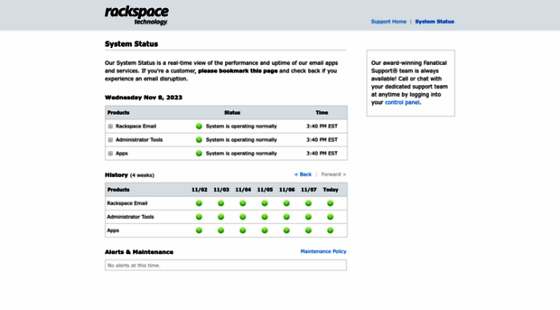 status.apps.rackspace.com