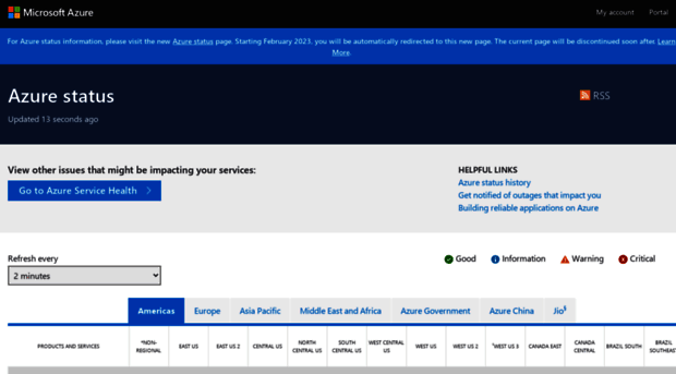 status.azure.com