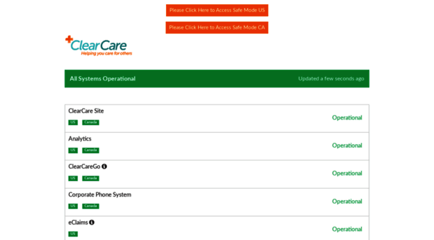 status.clearcareonline.com