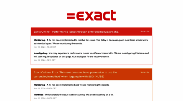 status.exact.com