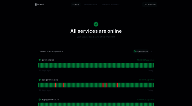 status.getmetal.io