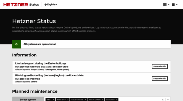 status.hetzner.com