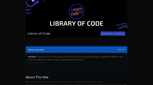 status.libraryofcode.org