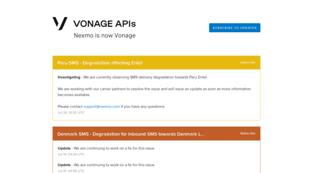 status.nexmo.com
