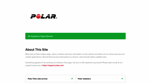 status.polar.com