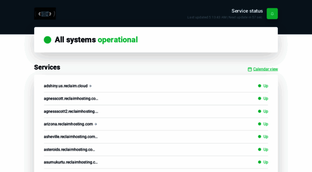 status.reclaimhosting.com