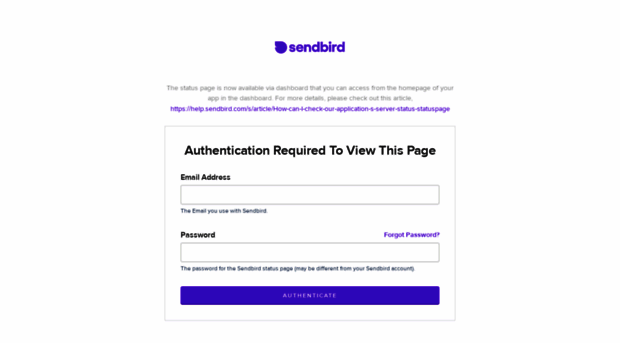 status.sendbird.com